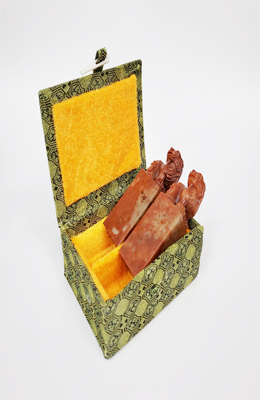 2.4x2.4x8cm  케이스포함   8푼 조각수산석 2개 세트