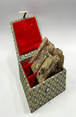 3x3x8cm  케이스포함   1치 조각이력석 3개 세트