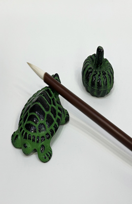 거북이 / 호박 철제 문진 겸 필산 