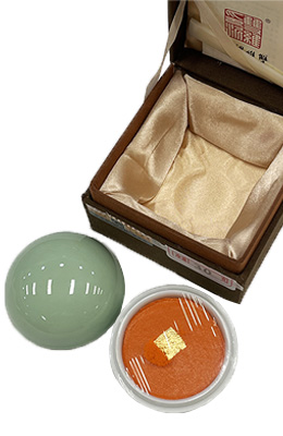 磁器 내경 약5.4cm  쌍유주표  황표인주 1냥