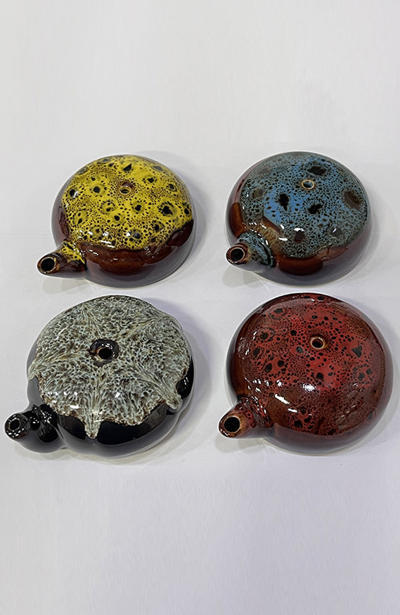 8.2x8.2cm 도자기제작 납작연적