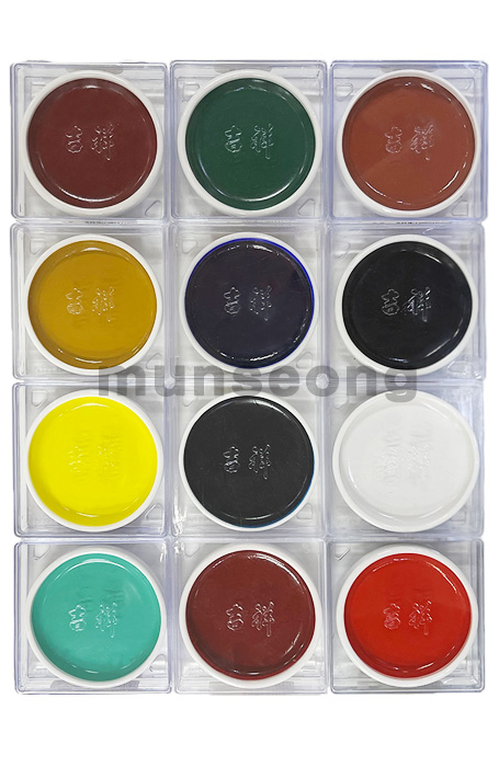 동양화채색안채 日本길상접시물감   낱색 15ml