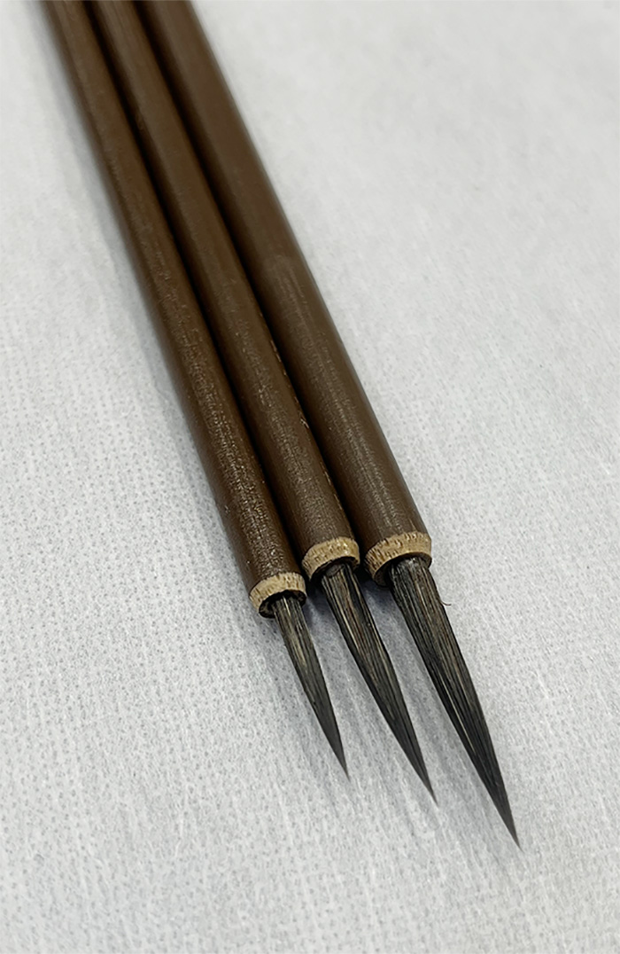 2mm,4mm,5mm 황모세필 3개 세트