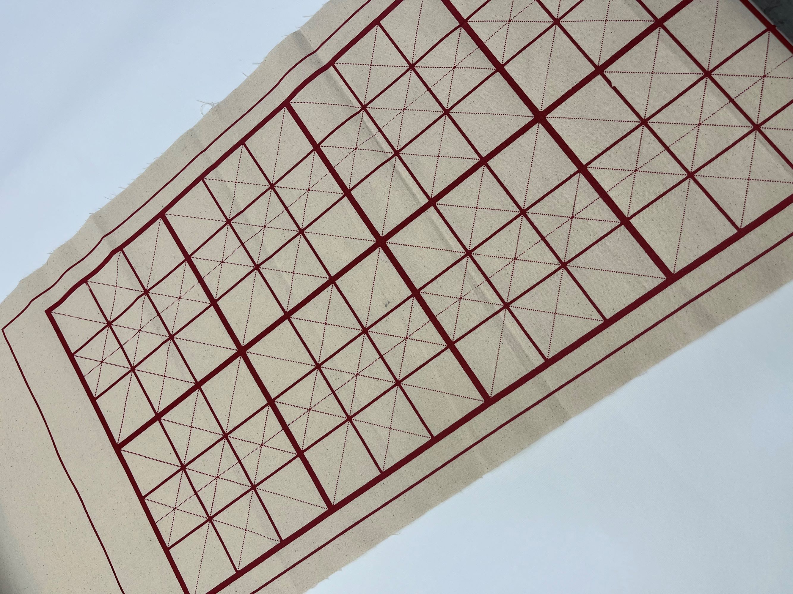 2X8자/영지 광목 반절지용 줄깔판