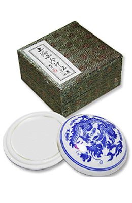 磁器 내경6.5cm 2냥(60g)흰색 인주