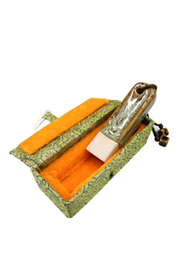 1.8X1.8cm 케이스 포함 도자기인장석6푼