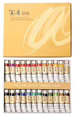 동양화채색물감 알파튜브물감 (채향)24색 세트