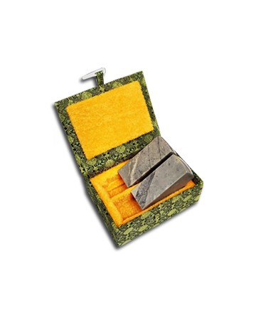 2.4x2.4x6cm  케이스포함   8푼 해남석 2개 세트