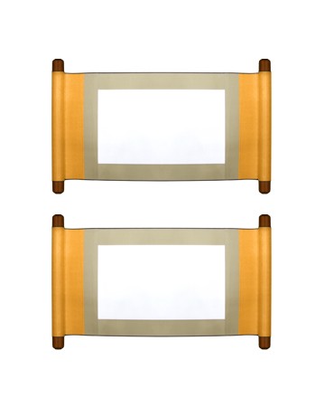 전체35X67cm 공간22X39cm 교지족자